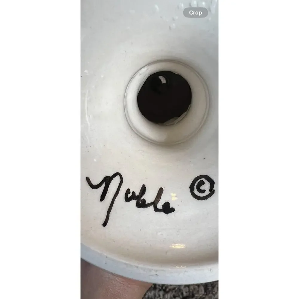 Wynne Noble SIGNED Hand Painted Evandale Porcelain votive candlestick
